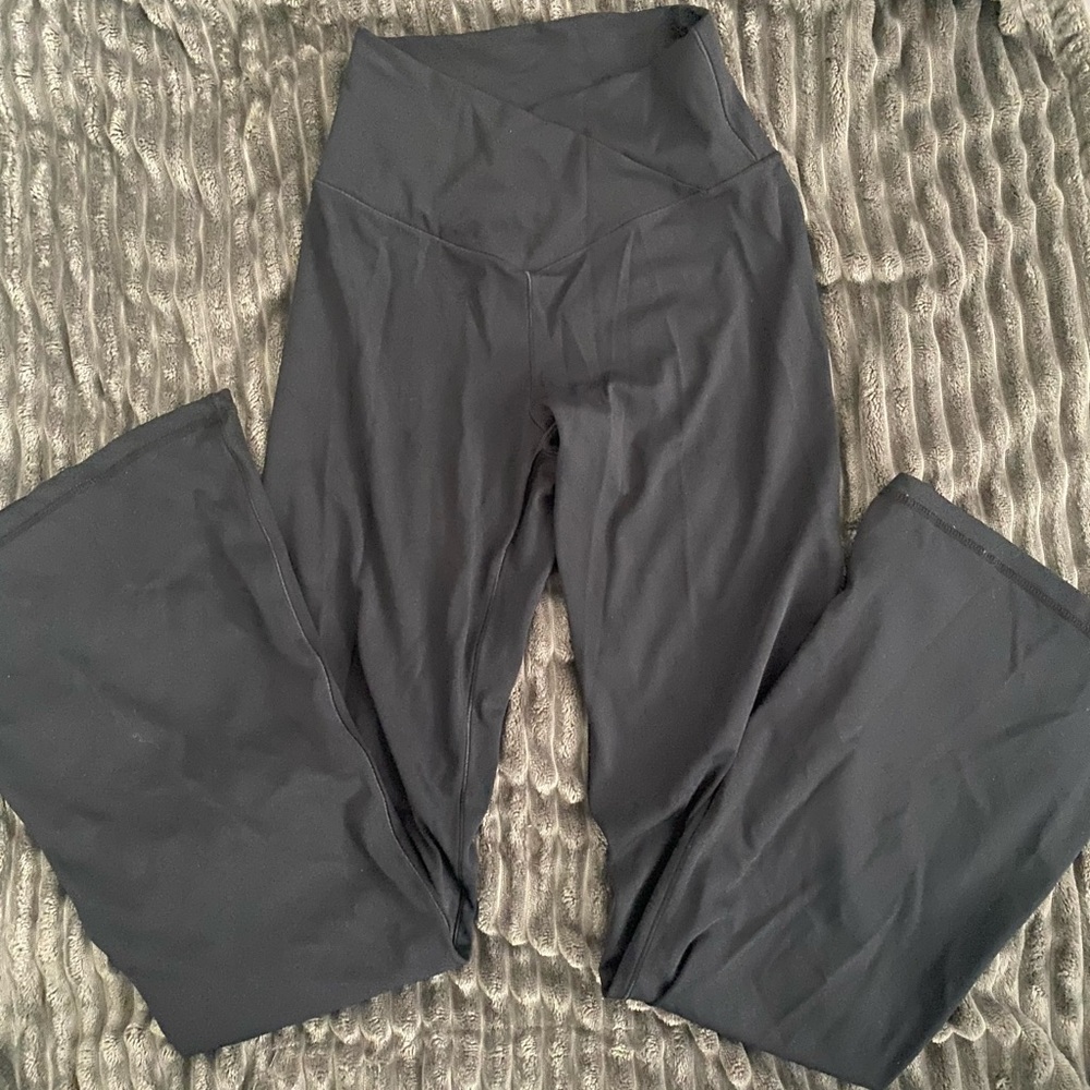 black flared pants